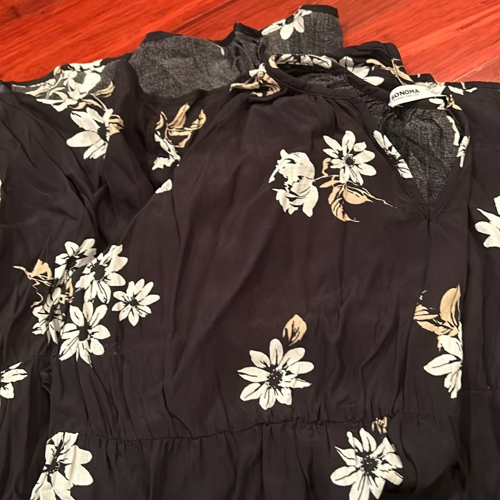Maternity Work Wear Floral Black Dress XL